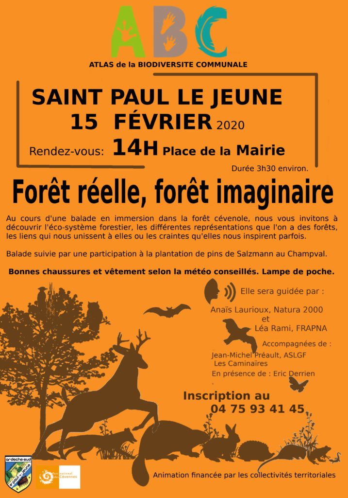 Saint Paul le Jeune 14h place de la mairie Foret réelle foret